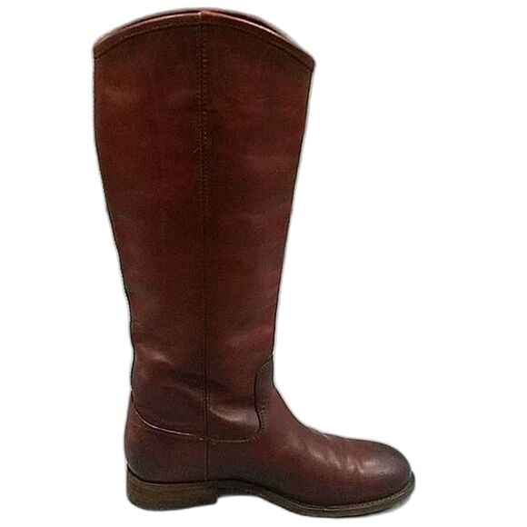 Frye Melissa Button 2 Tall Cognac brown Leather riding boots - women's 5.5B - Picture 4 of 12